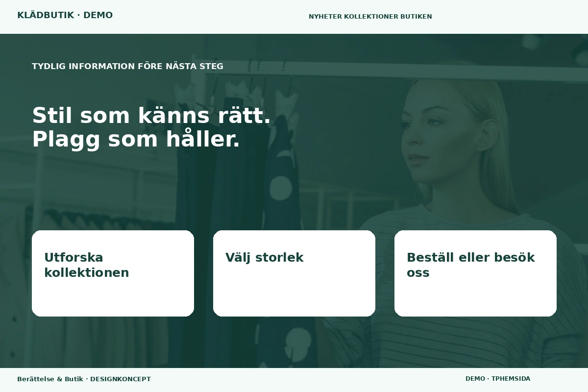 Berättelse & Butik – Inför ditt val för klädbutik