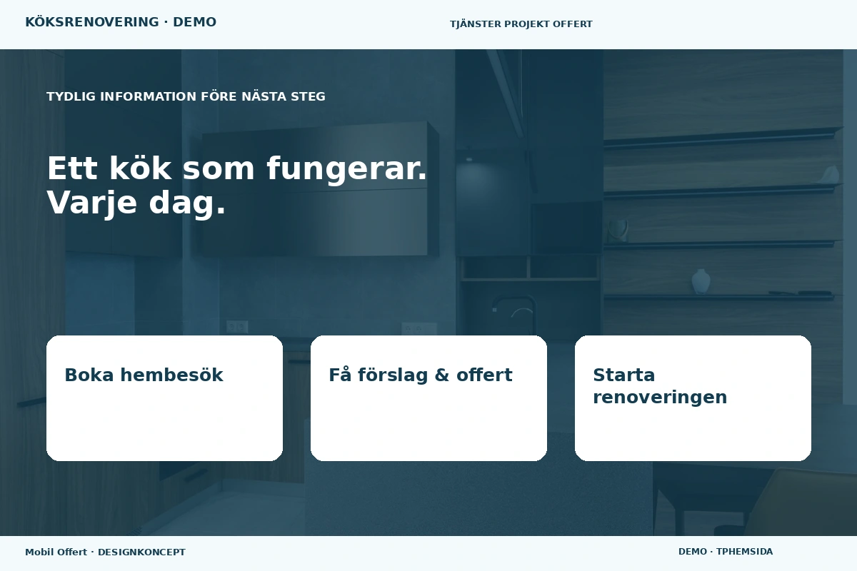 Mobil Offert – Inför ditt val för köksrenovering