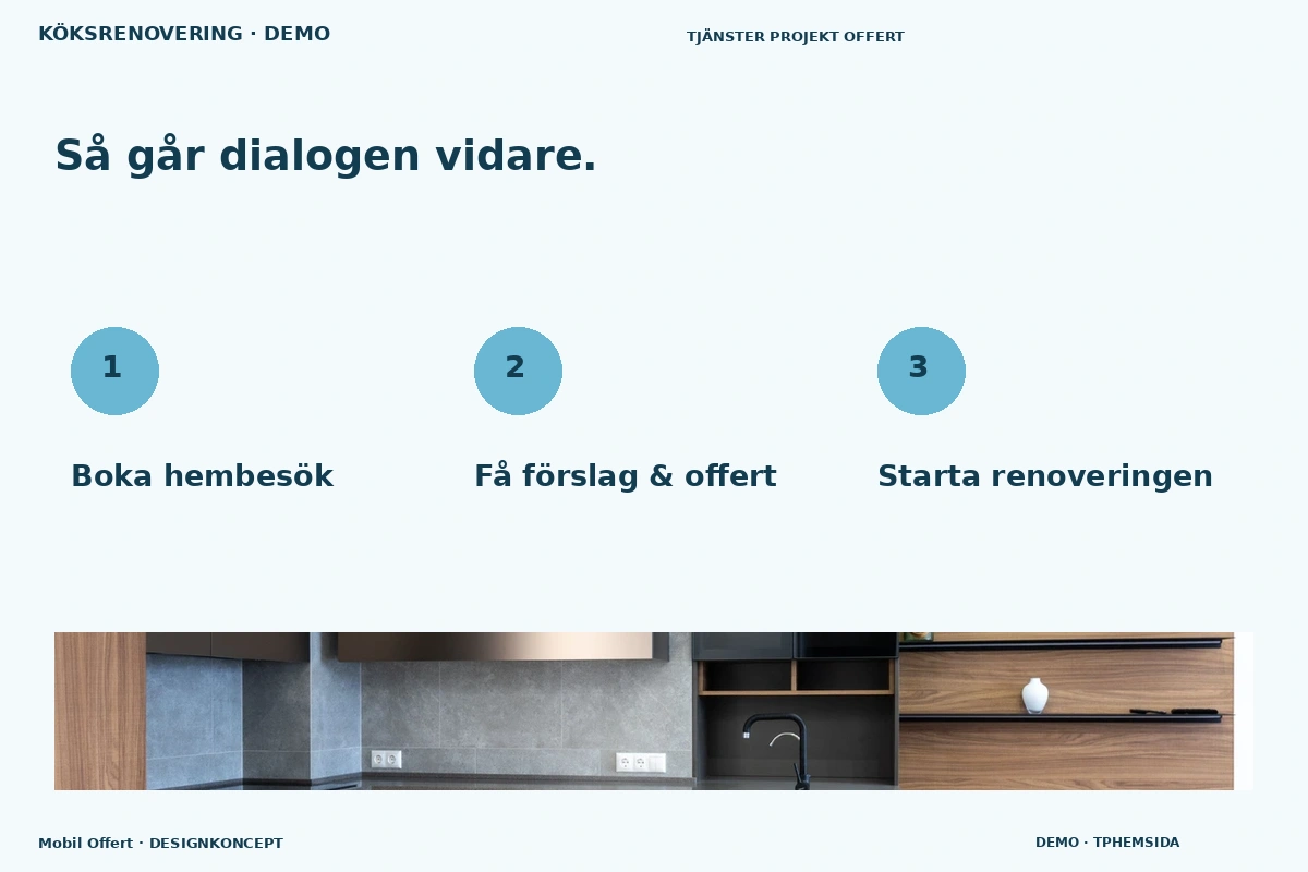 Mobil Offert – Så fungerar dialogen för köksrenovering