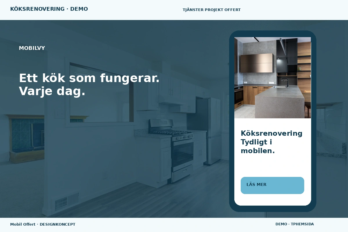 Mobil Offert – Mobilvy för köksrenovering