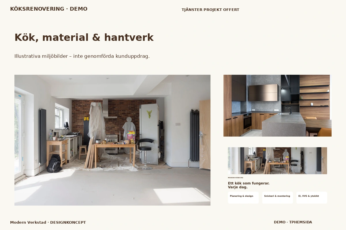 Modern Verkstad – Kök, material & hantverk för köksrenovering
