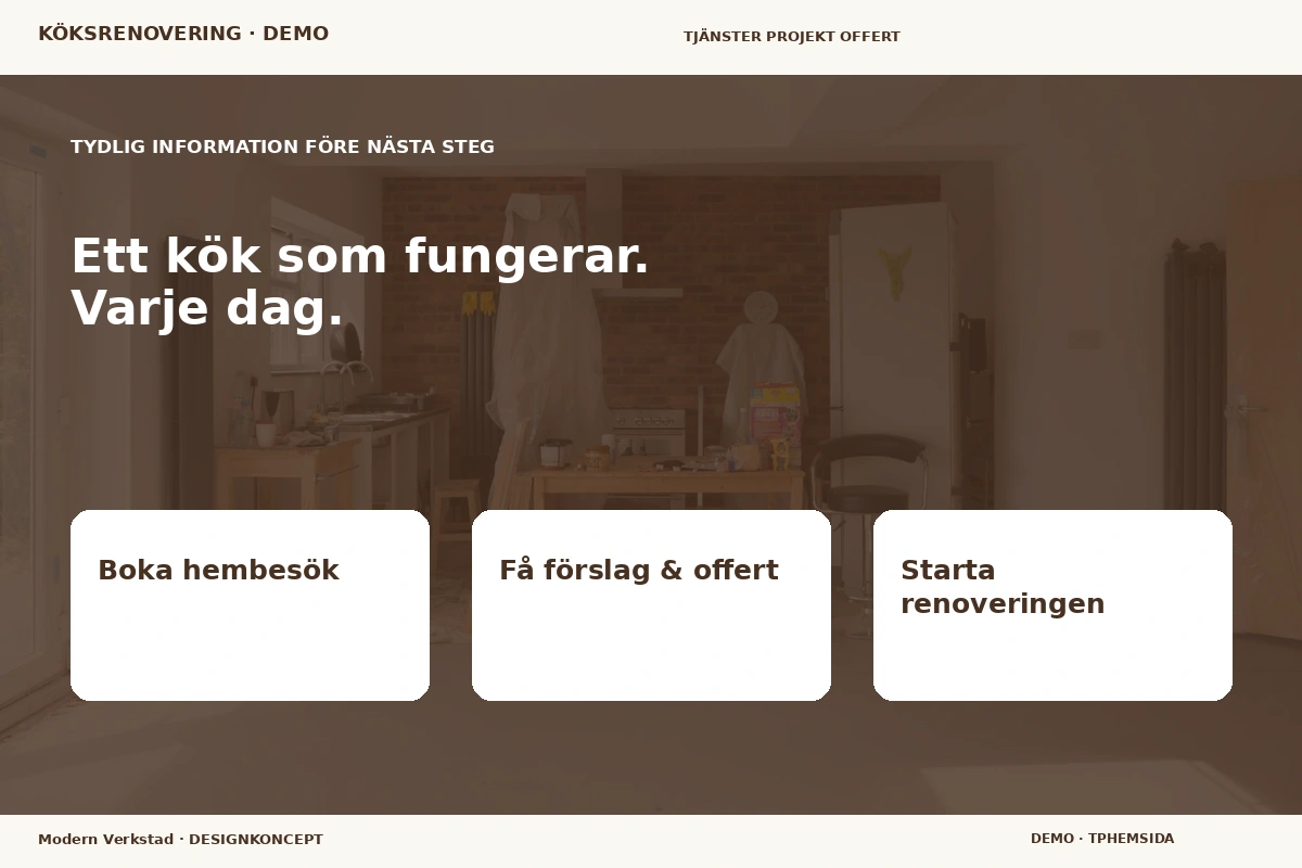 Modern Verkstad – Inför ditt val för köksrenovering