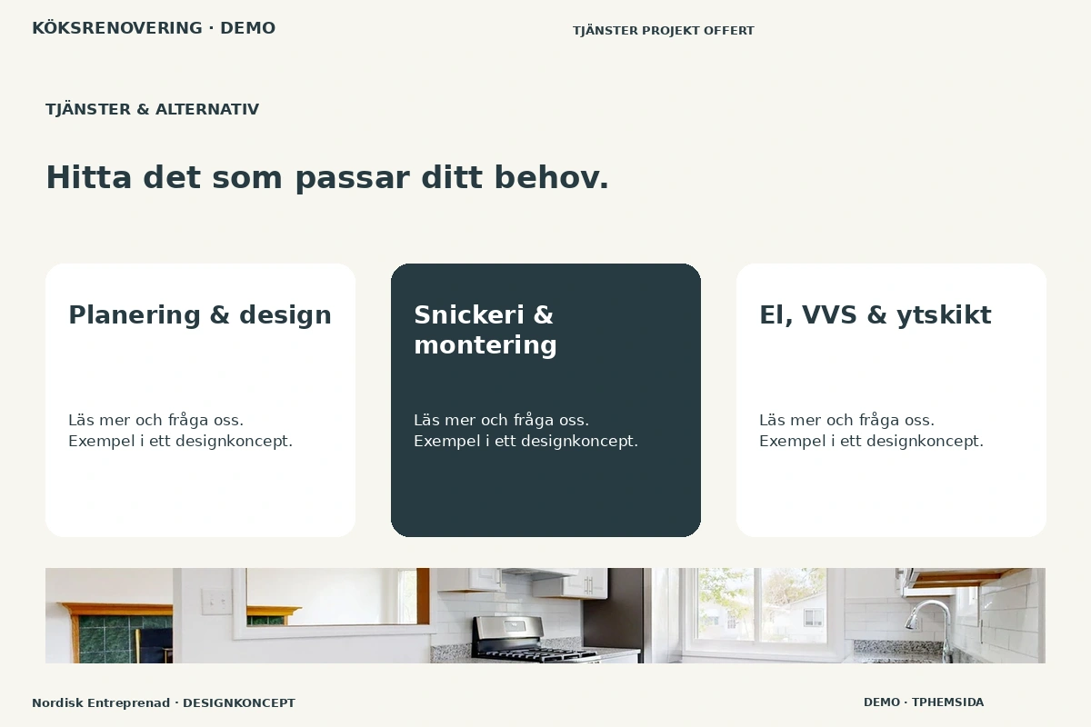 Nordisk Entreprenad – Tjänster & alternativ för köksrenovering