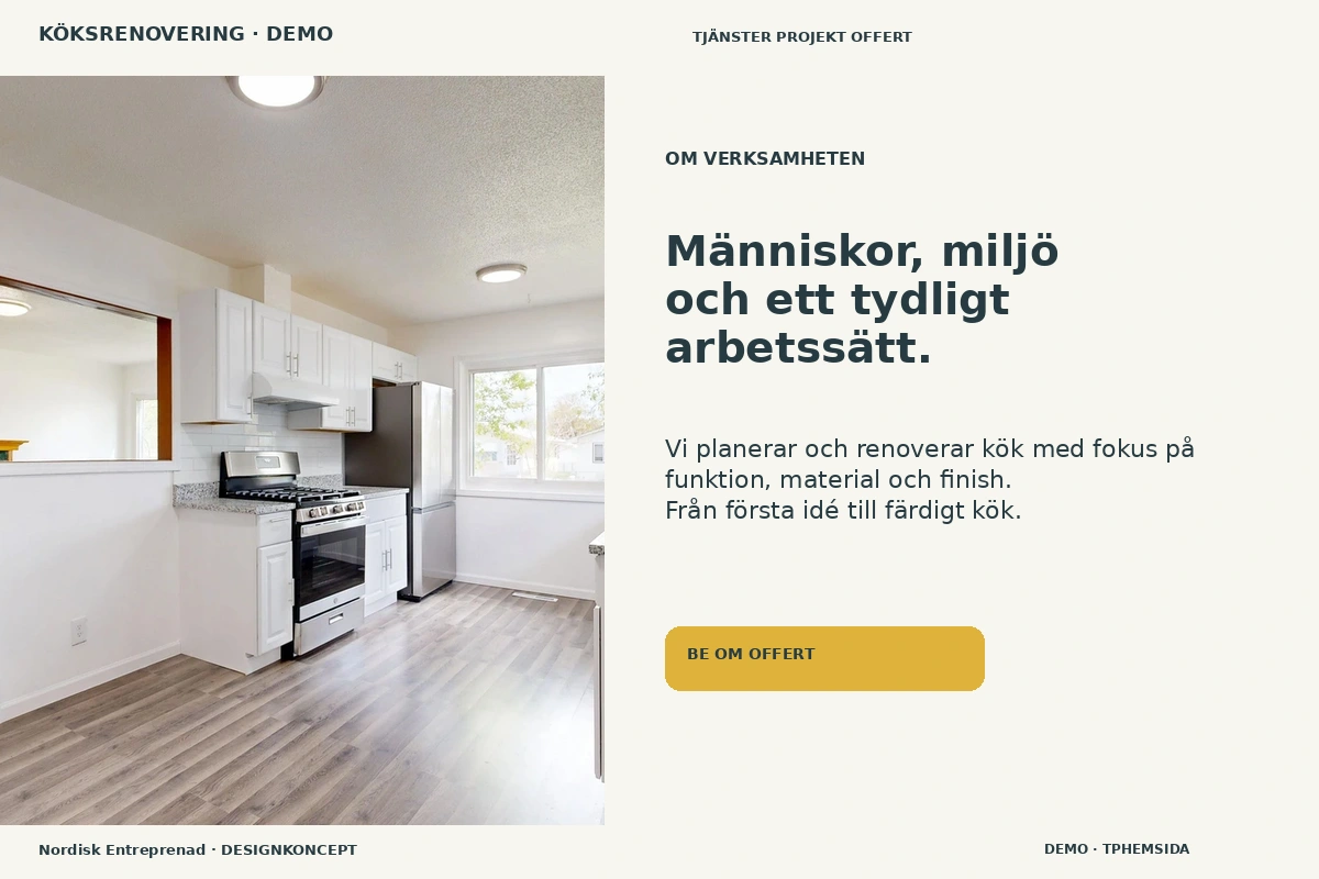 Nordisk Entreprenad – Om verksamheten för köksrenovering