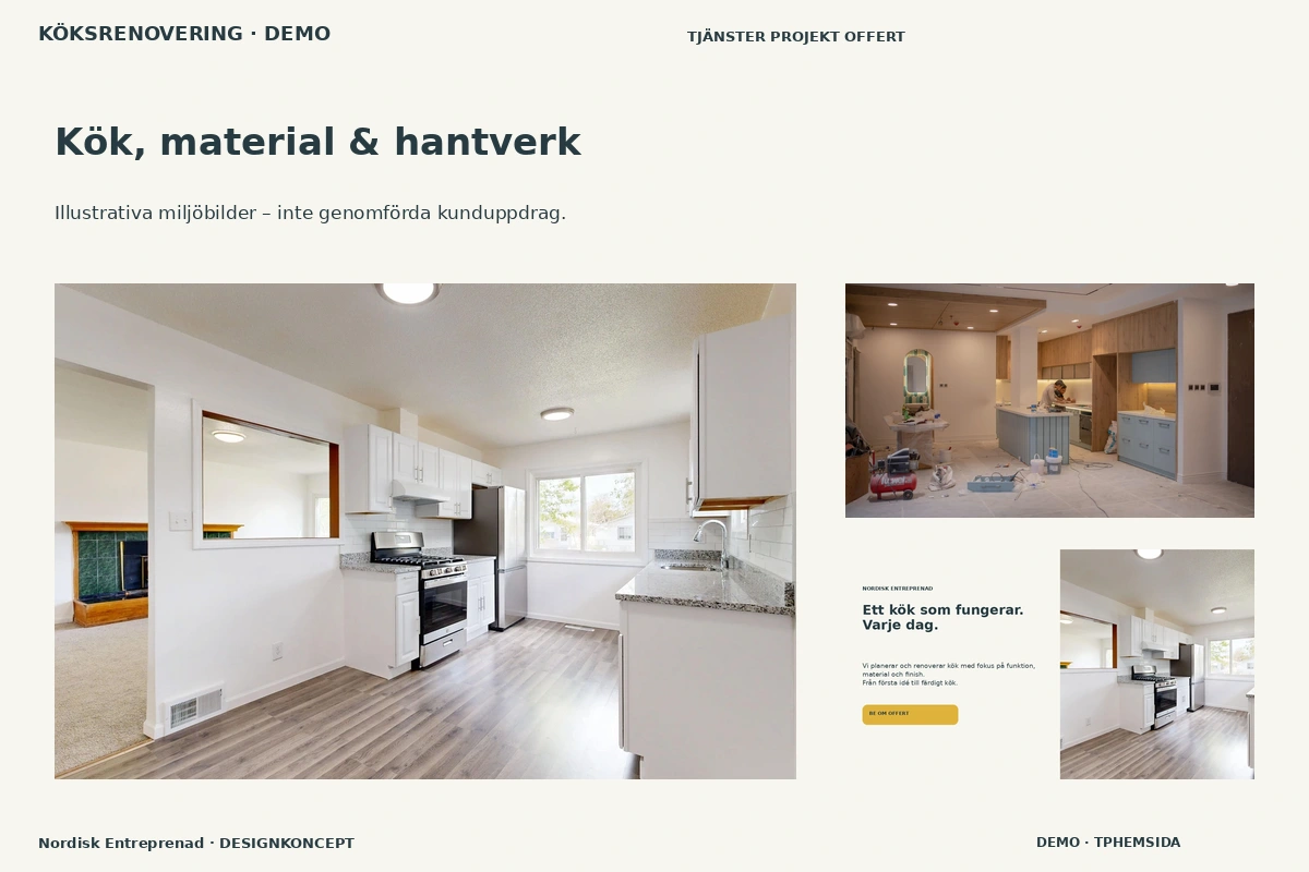 Nordisk Entreprenad – Kök, material & hantverk för köksrenovering