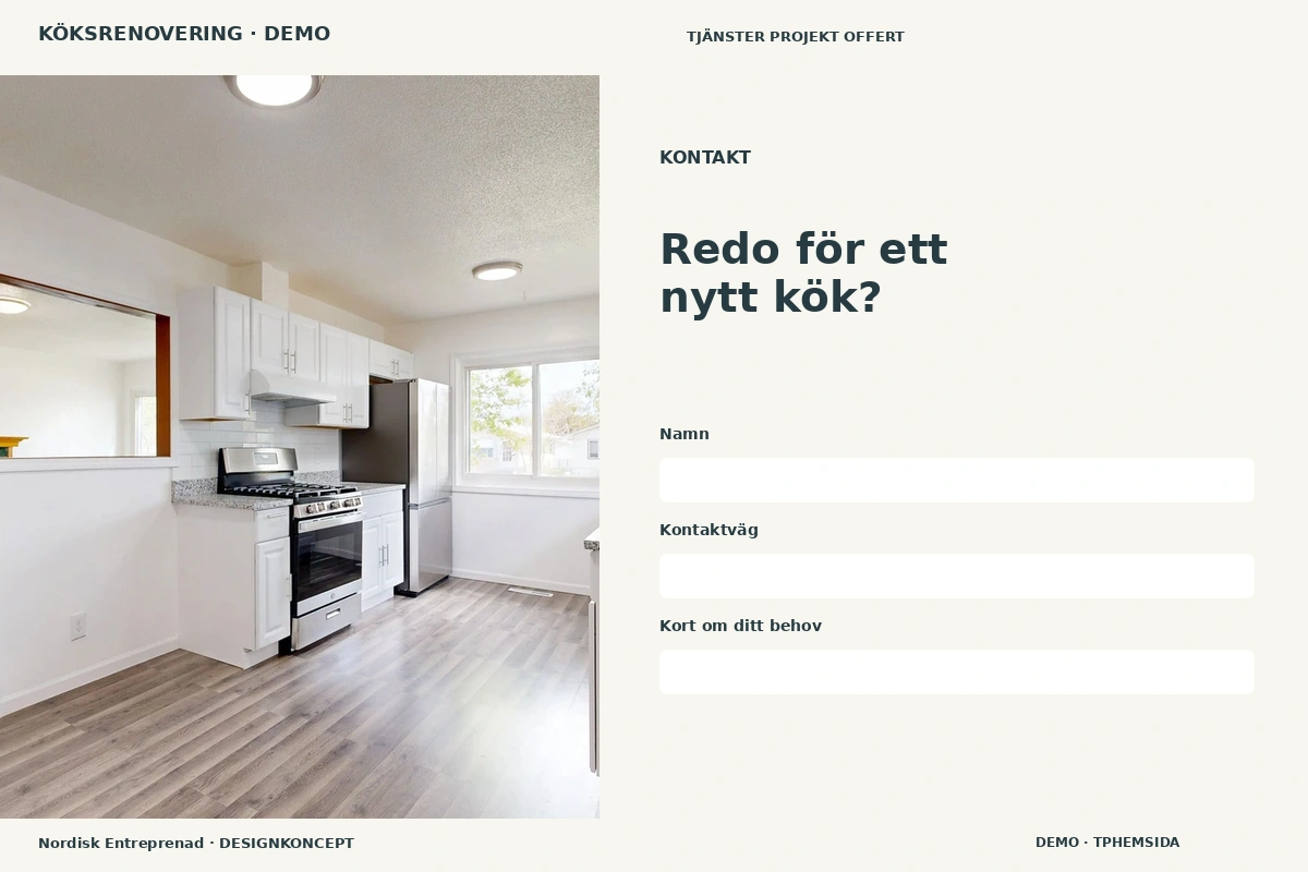 Nordisk Entreprenad – Kontakt för köksrenovering