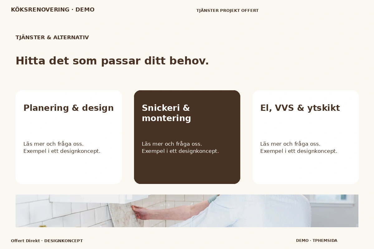 Offert Direkt – Tjänster & alternativ för köksrenovering