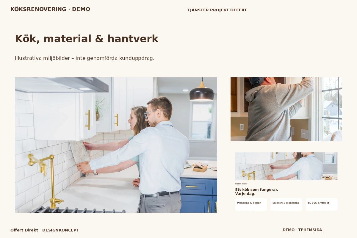 Offert Direkt – Kök, material & hantverk för köksrenovering