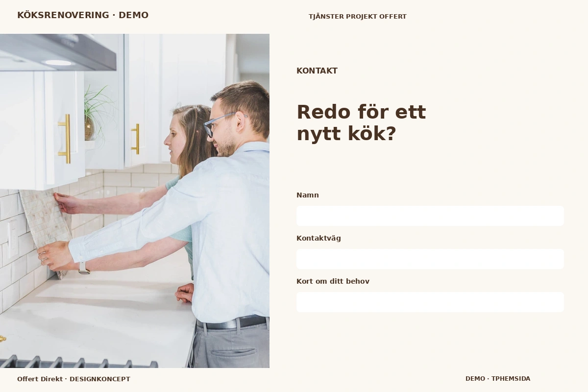 Offert Direkt – Kontakt för köksrenovering