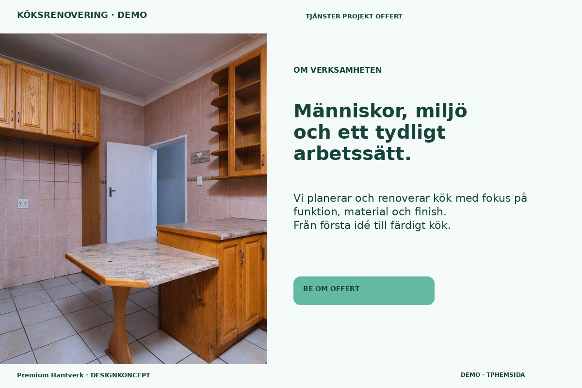 Premium Hantverk – Om verksamheten för köksrenovering