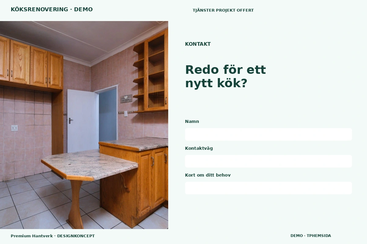 Premium Hantverk – Kontakt för köksrenovering