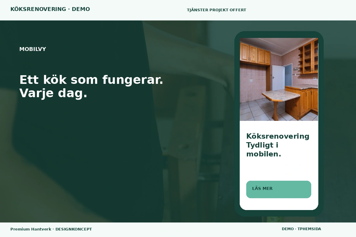Premium Hantverk – Mobilvy för köksrenovering