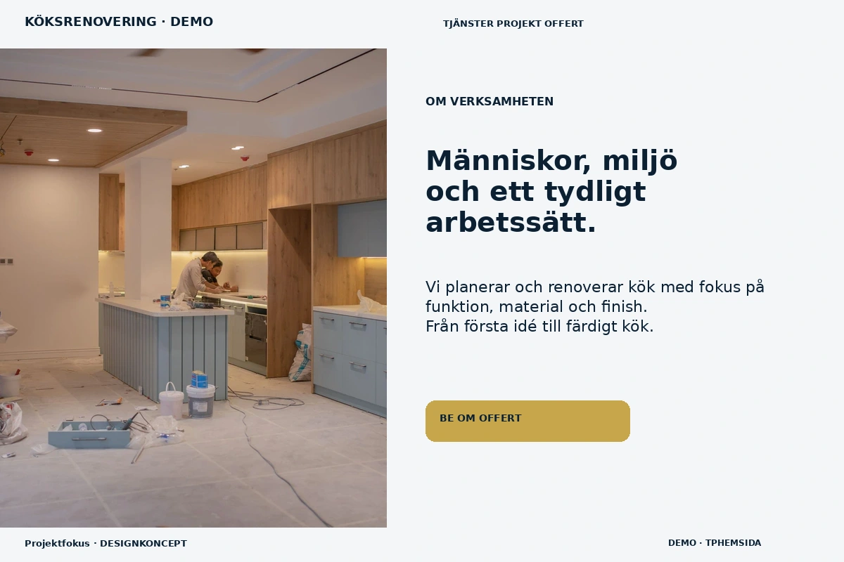 Projektfokus – Om verksamheten för köksrenovering
