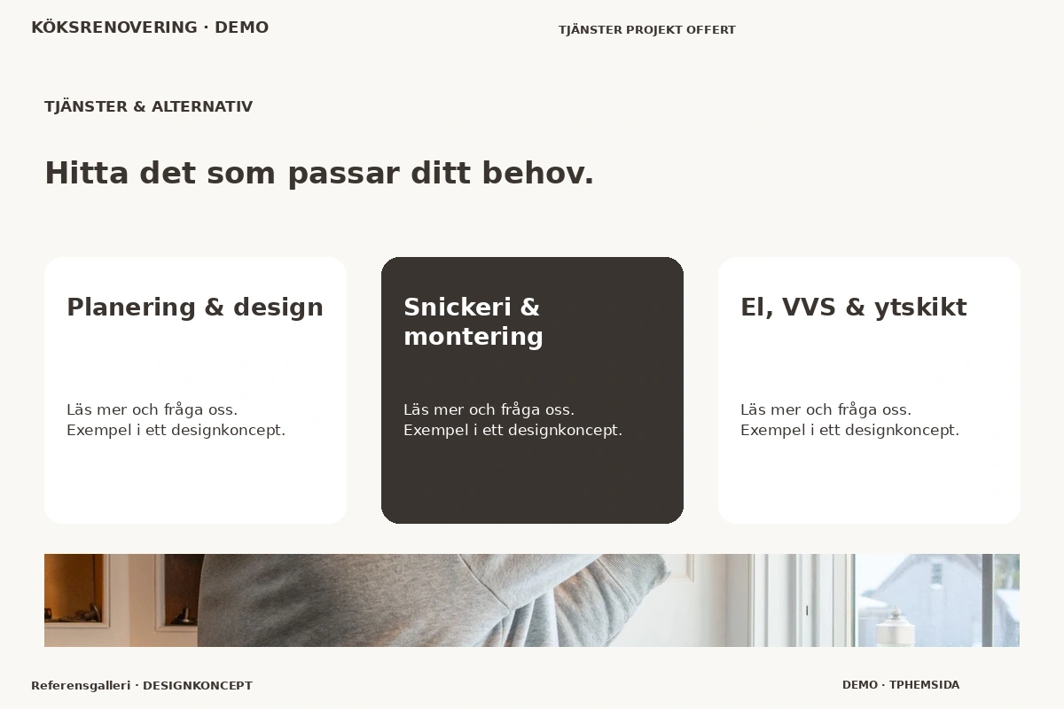 Referensgalleri – Tjänster & alternativ för köksrenovering