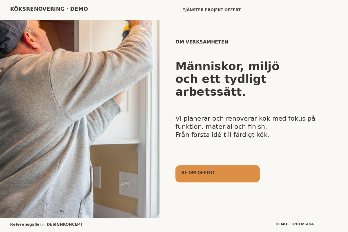 Referensgalleri – Om verksamheten för köksrenovering