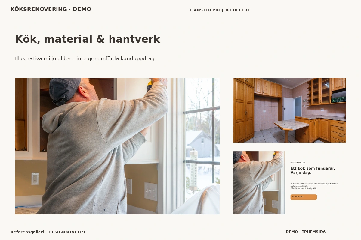 Referensgalleri – Kök, material & hantverk för köksrenovering