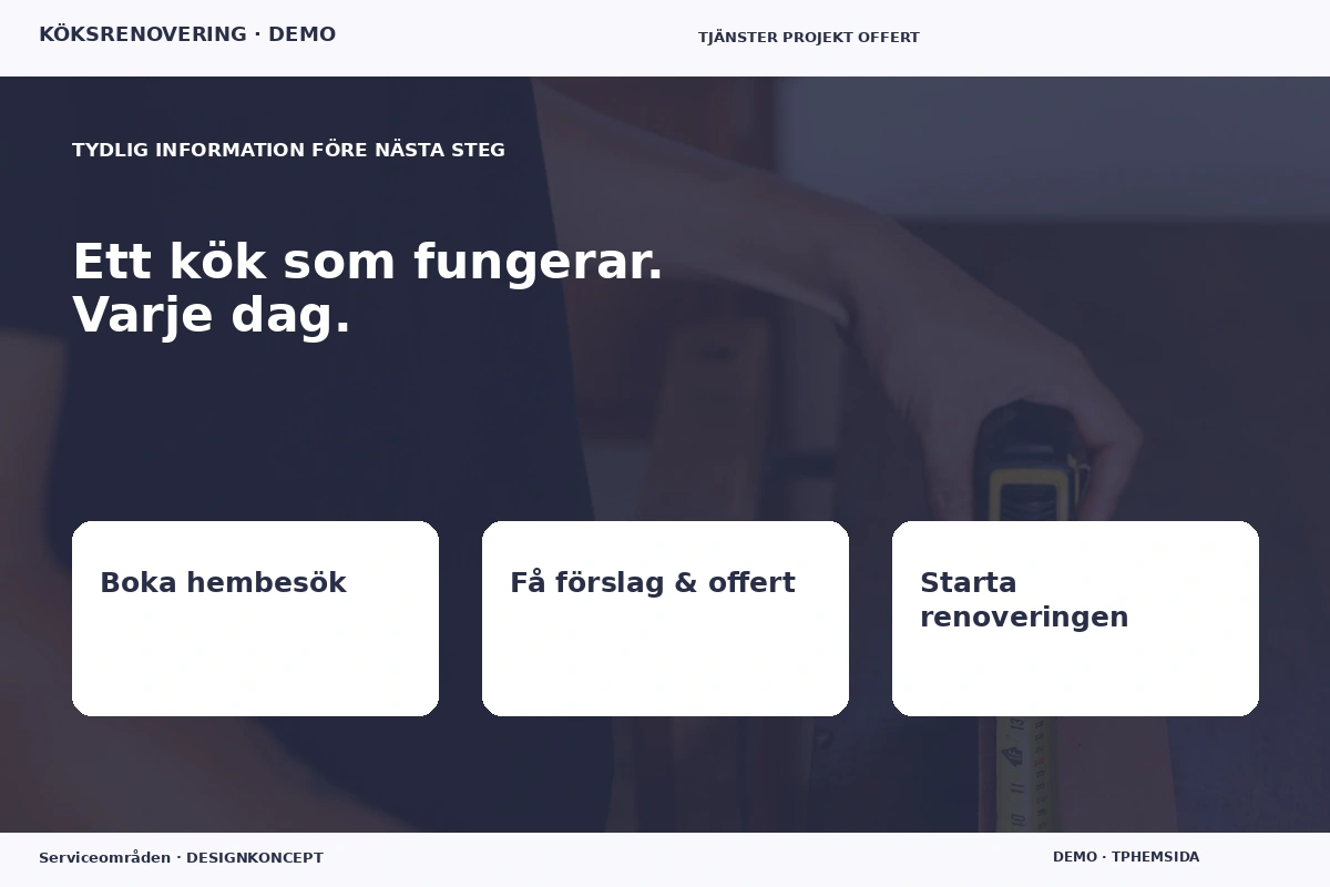 Serviceområden – Inför ditt val för köksrenovering