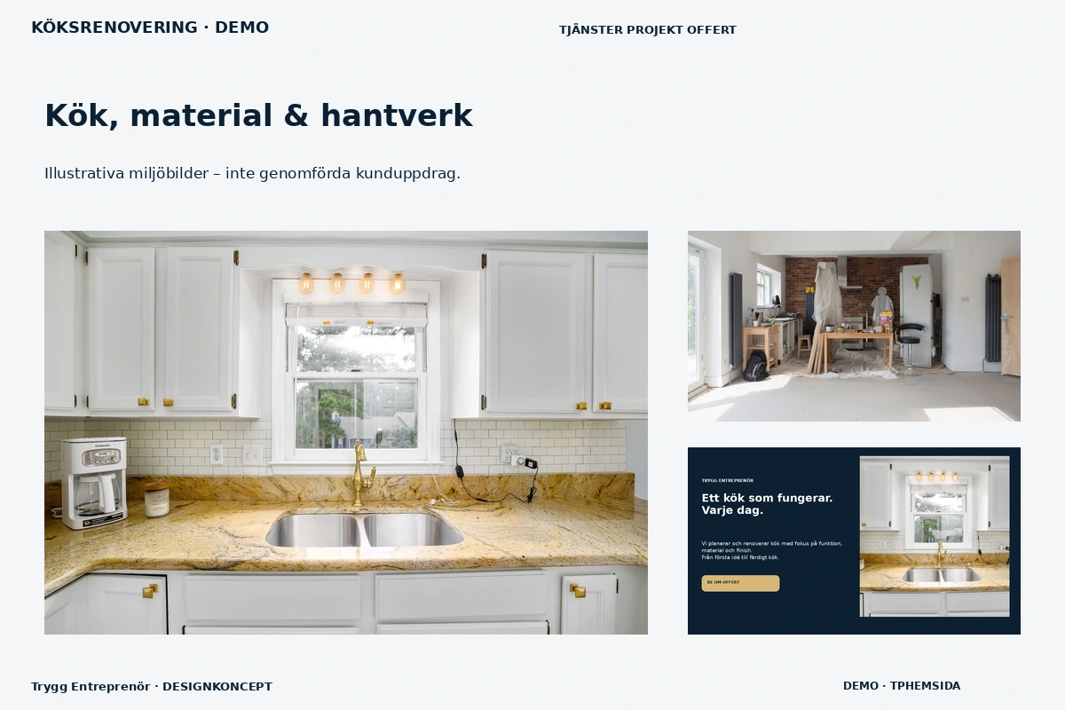 Trygg Entreprenör – Kök, material & hantverk för köksrenovering