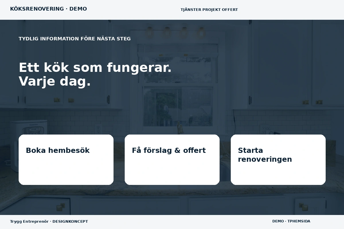Trygg Entreprenör – Inför ditt val för köksrenovering
