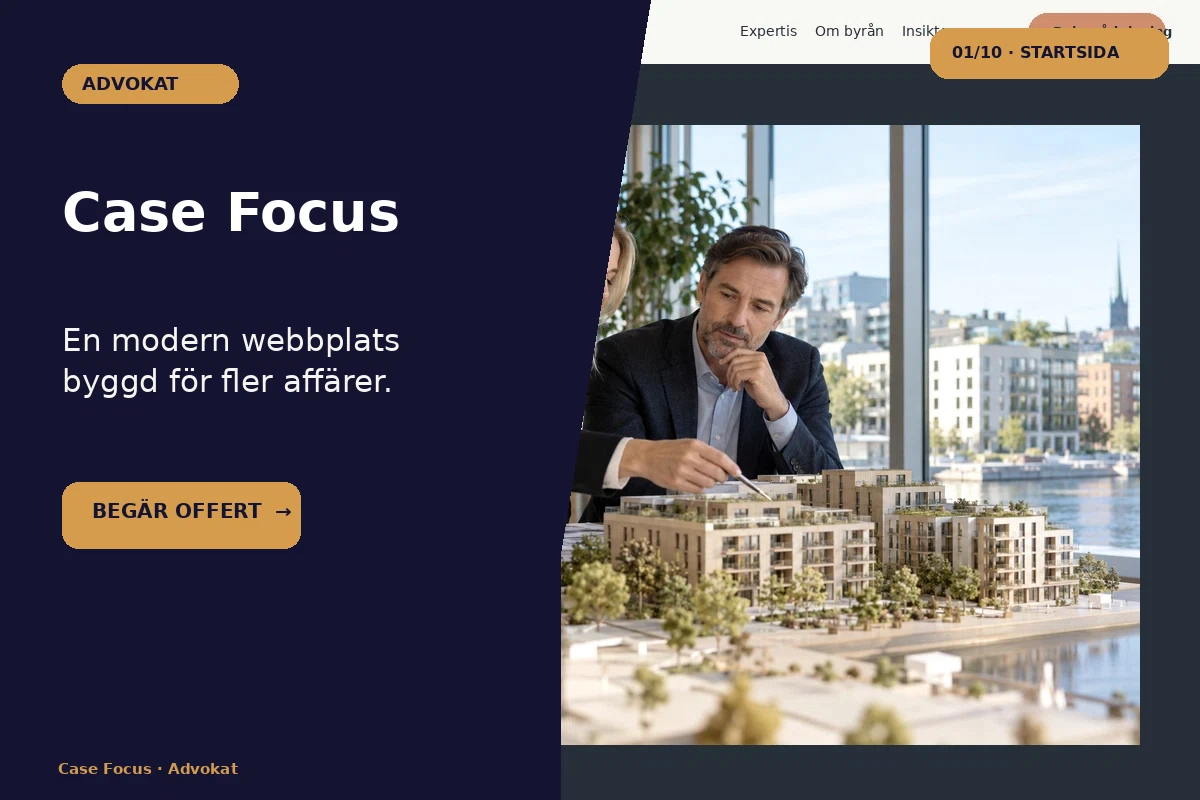 Case Focus – designförslag för advokat