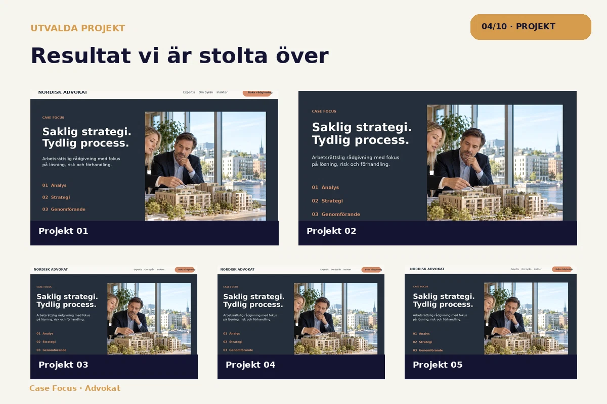 Case Focus – Projekt för advokat