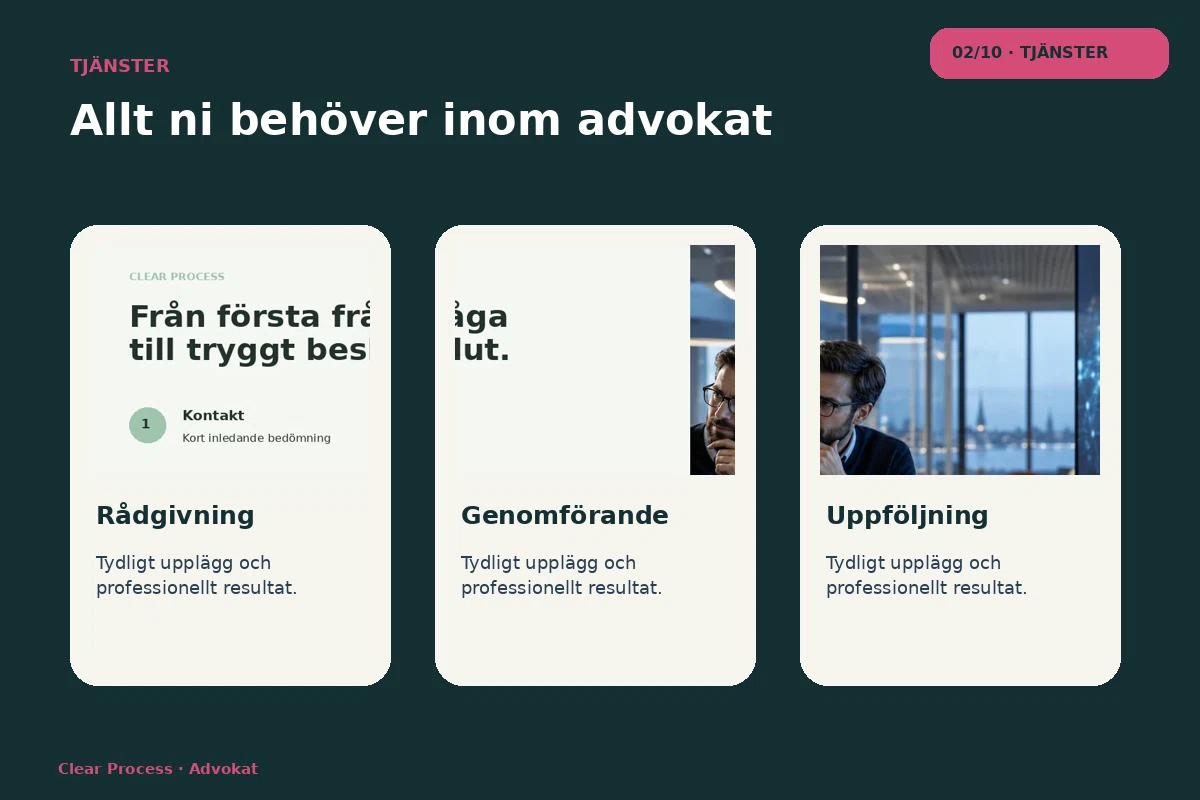 Clear Process – Tjänster för advokat