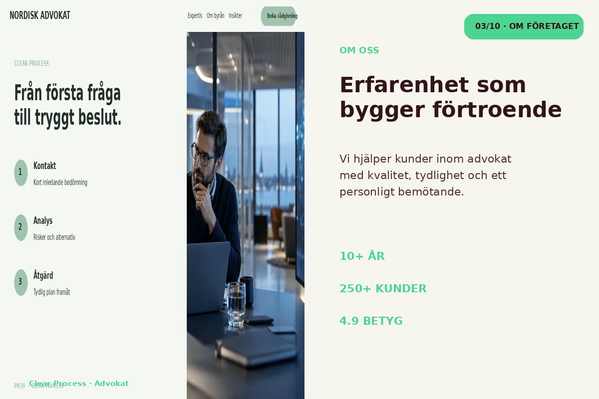 Clear Process – Om företaget för advokat
