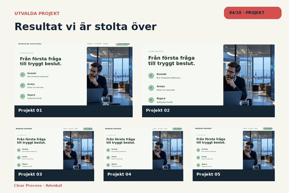 Clear Process – Projekt för advokat