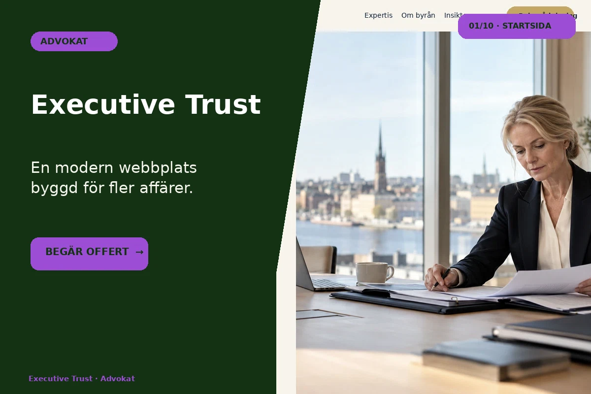 Designförslag för Advokatbyrå