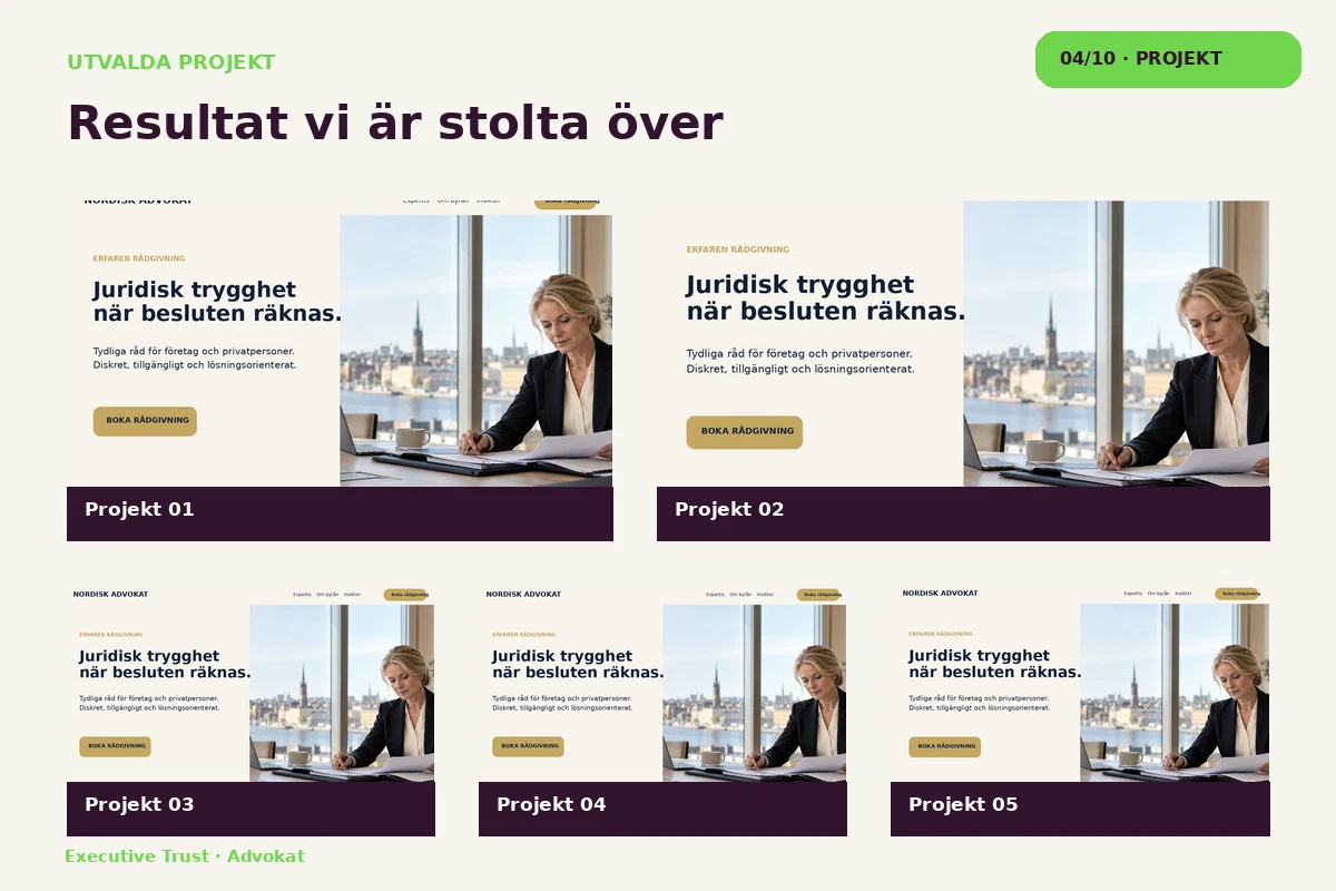 Executive Trust – Projekt för advokat