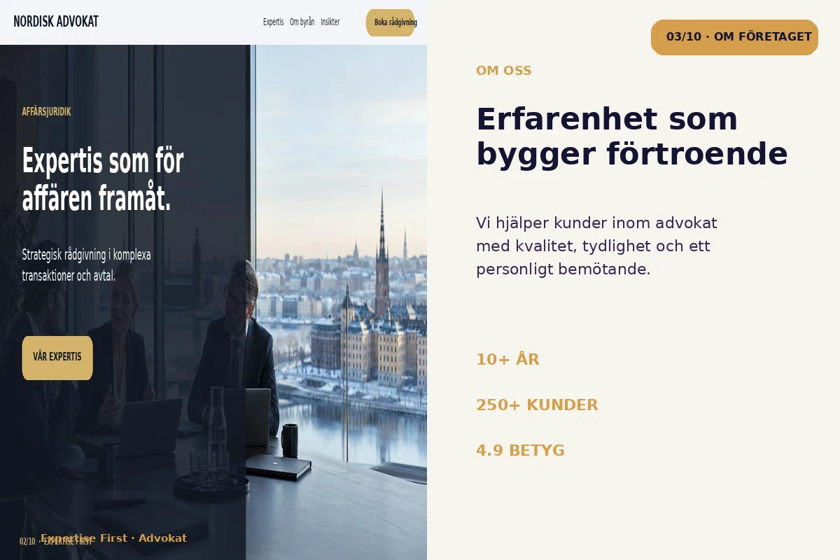 Expertise First – Om företaget för advokat