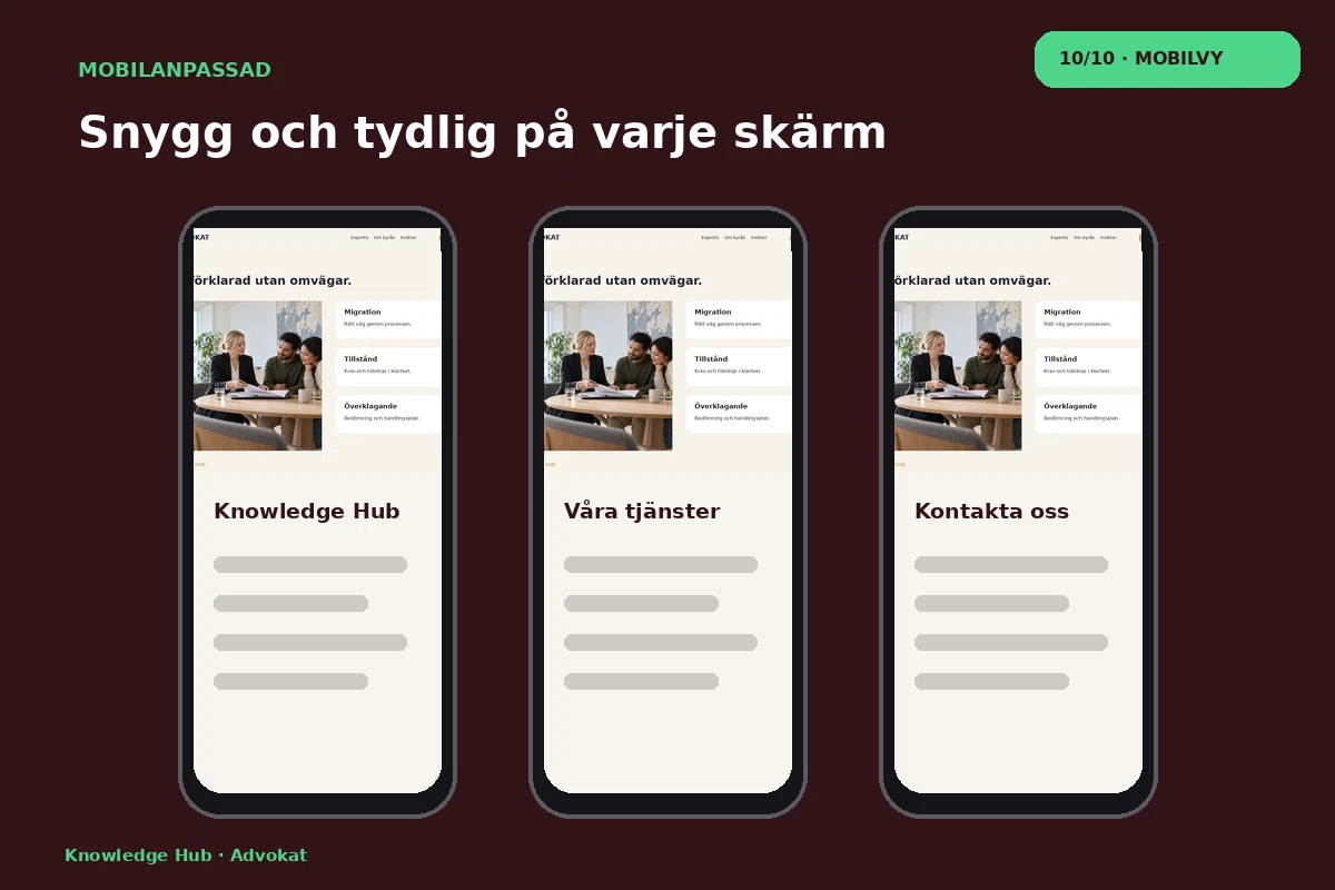 Knowledge Hub – Mobilvy för advokat