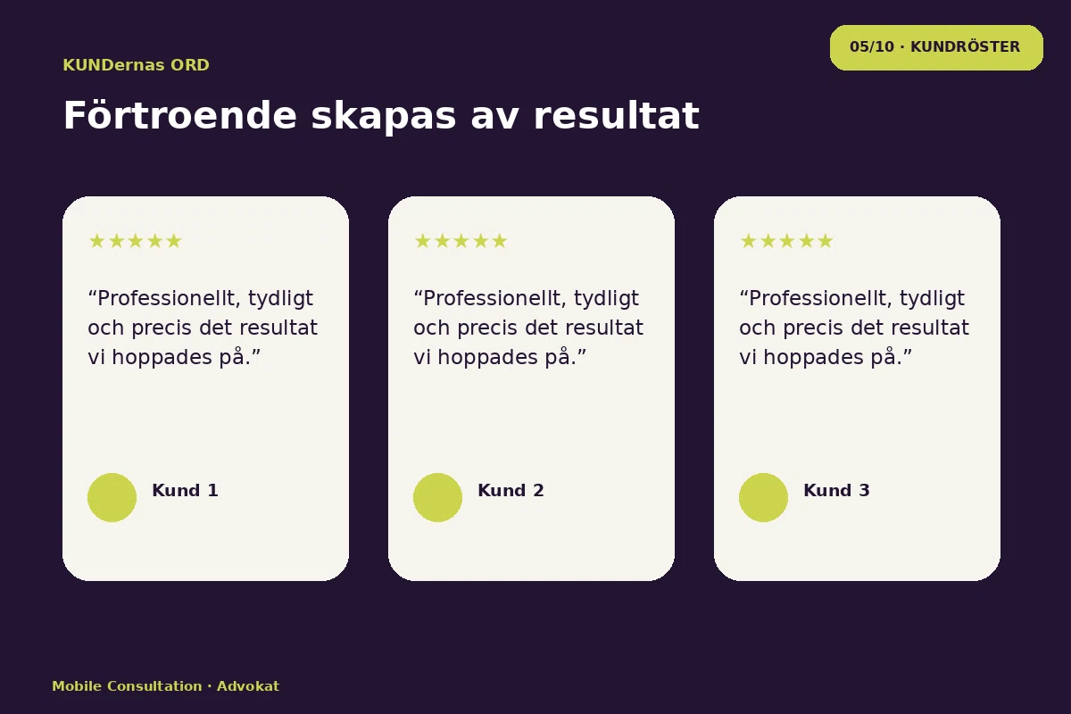Mobile Consultation – Kundröster för advokat