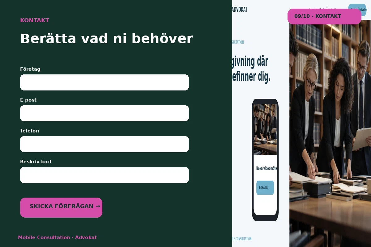 Mobile Consultation – Kontakt för advokat
