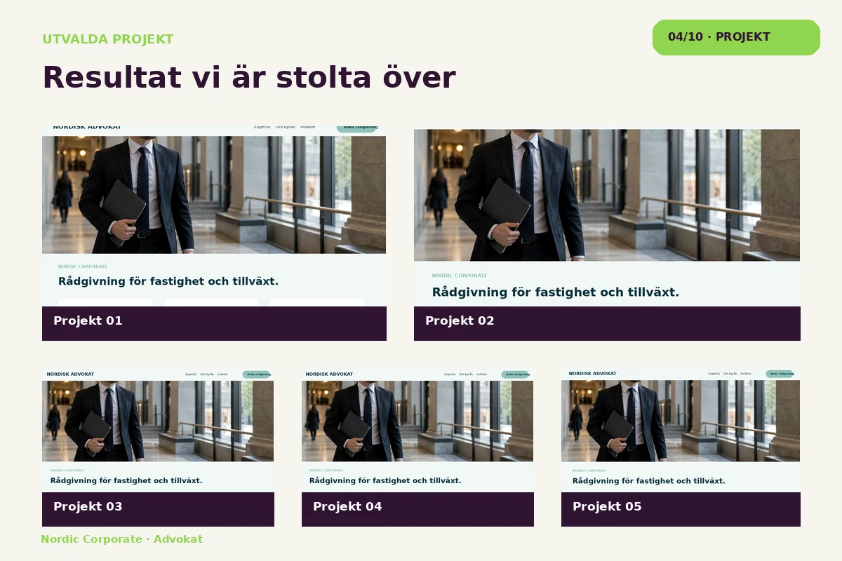 Nordic Corporate – Projekt för advokat