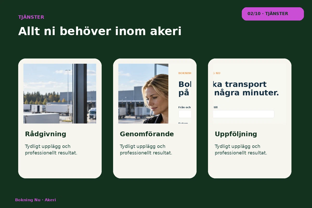 Bokning Nu – Tjänster för akeri