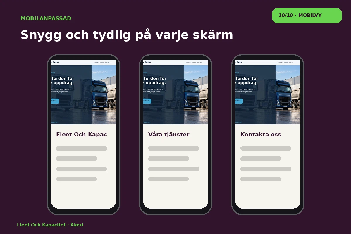 Fleet & Kapacitet – Mobilvy för akeri