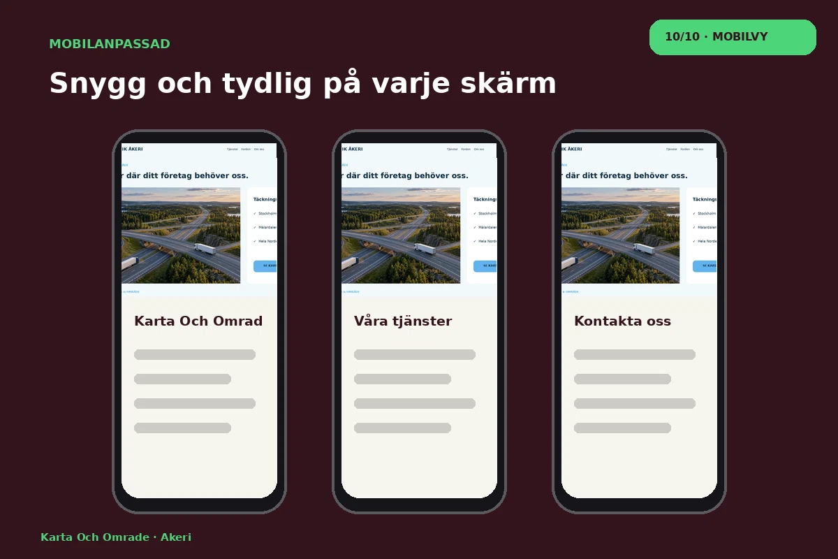 Karta & Område – Mobilvy för akeri