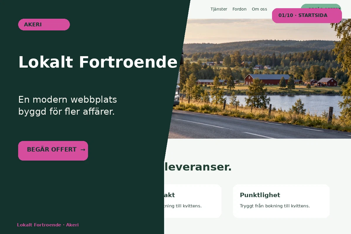 Lokalt Förtroende – designförslag för åkeri