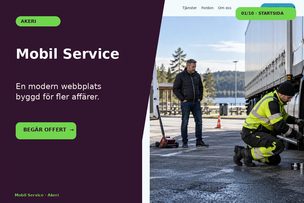 Mobil Service – designförslag för åkeri