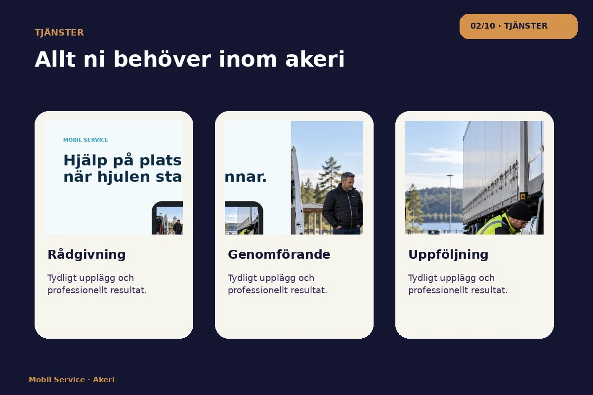 Mobil Service – Tjänster för akeri