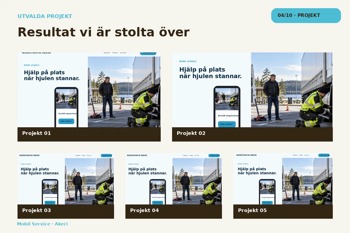 Mobil Service – Projekt för akeri