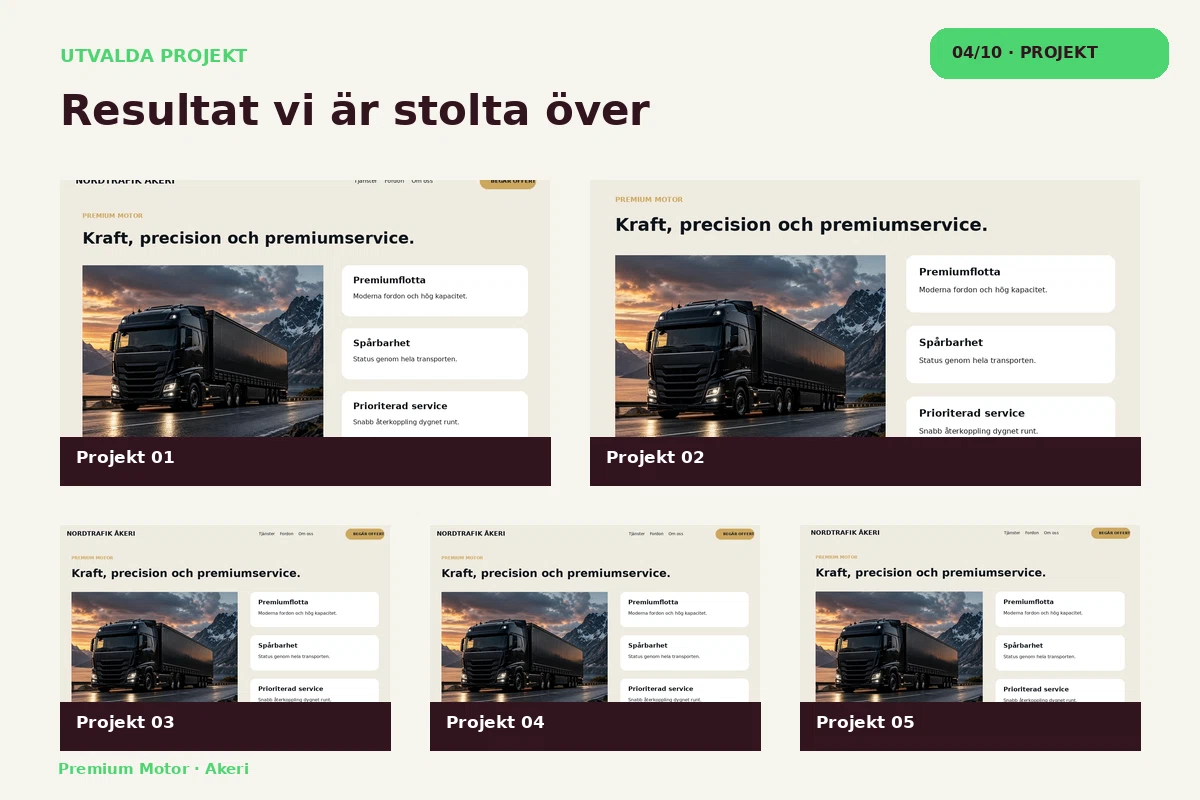 Premium Motor – Projekt för akeri