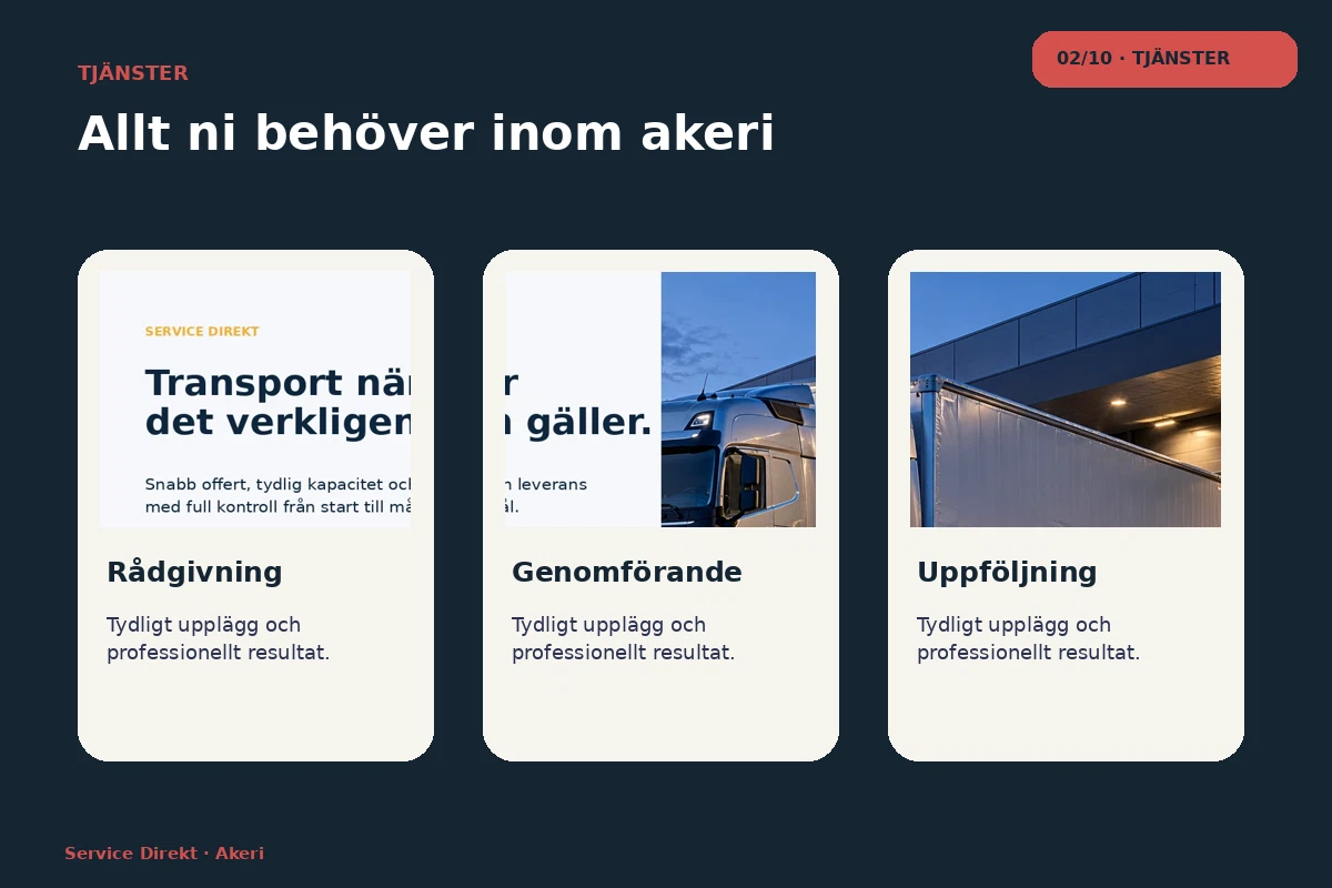 Service Direkt – Tjänster för akeri