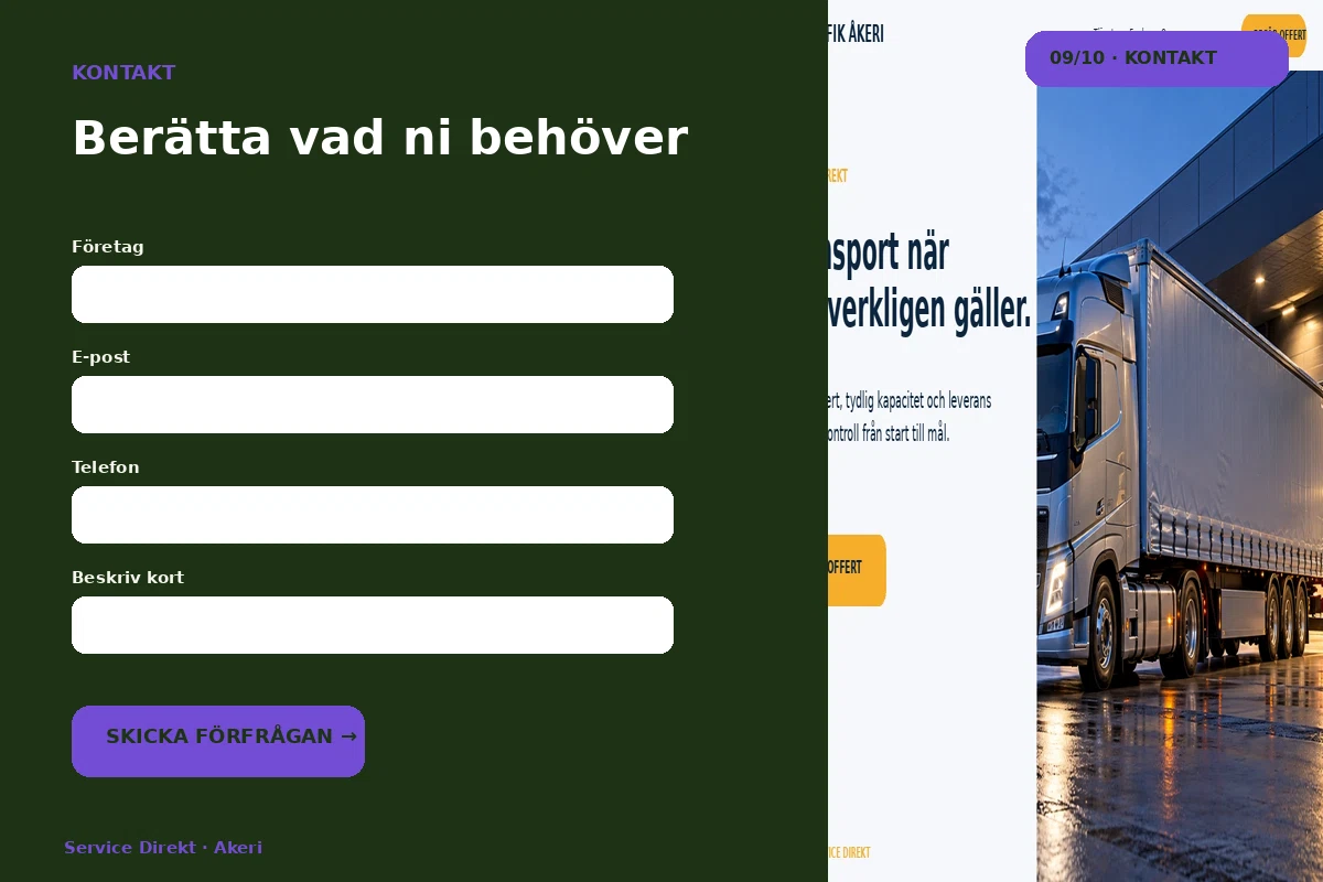 Service Direkt – Kontakt för akeri