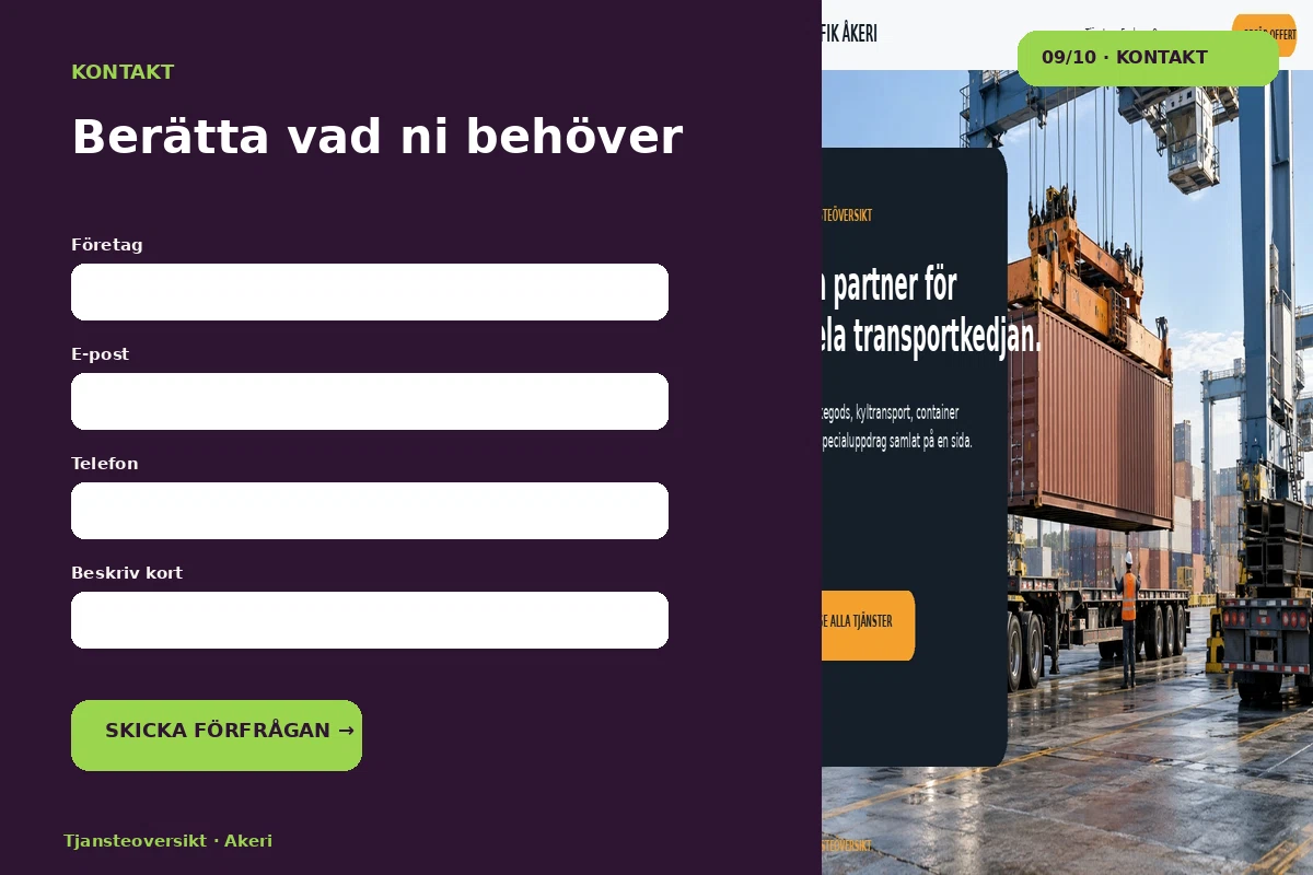 Tjänsteöversikt – Kontakt för akeri