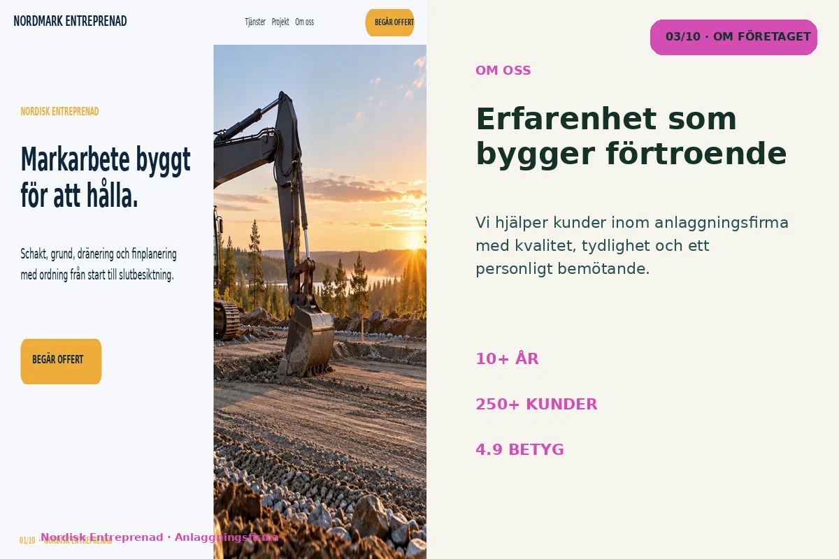 Nordisk Entreprenad – Om företaget för anlaggningsfirma