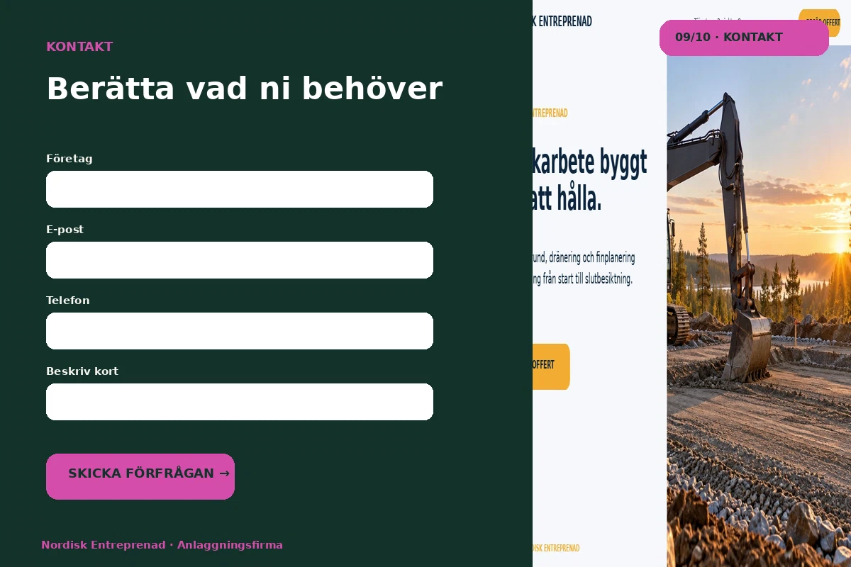 Nordisk Entreprenad – Kontakt för anlaggningsfirma