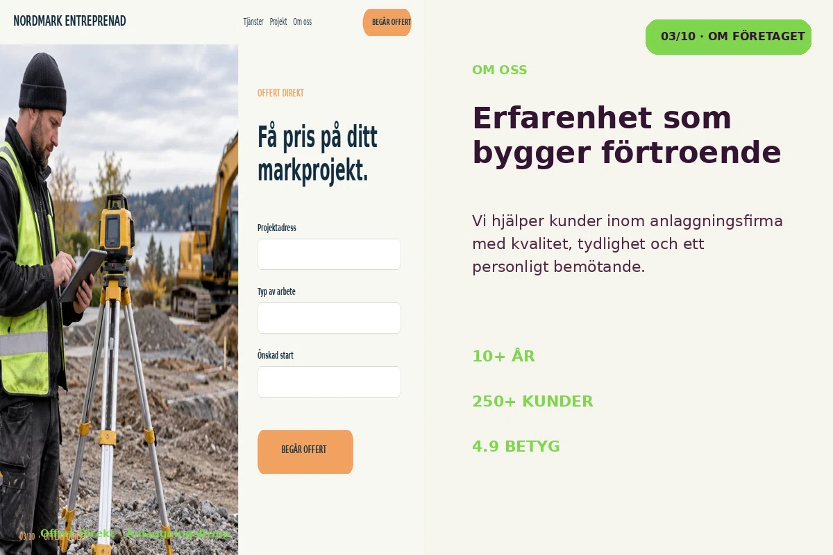 Offert Direkt – Om företaget för anlaggningsfirma