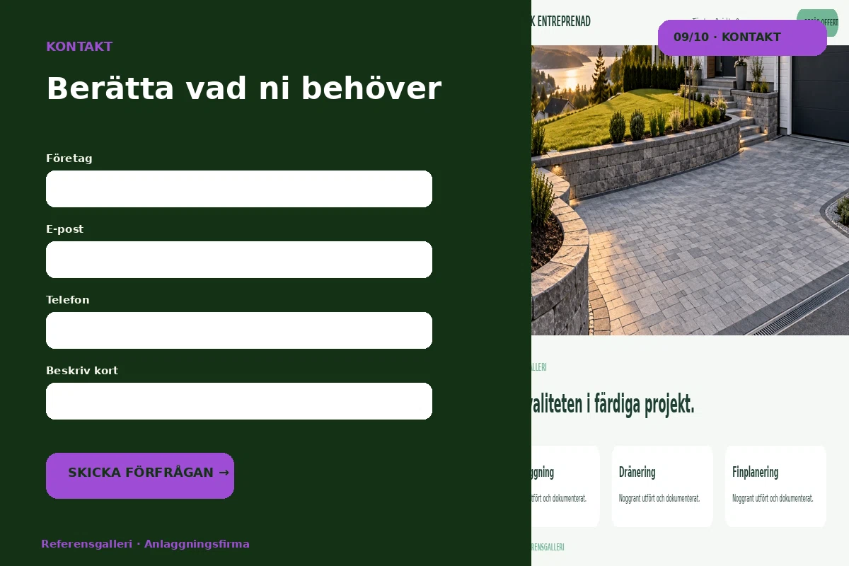 Referensgalleri – Kontakt för anlaggningsfirma